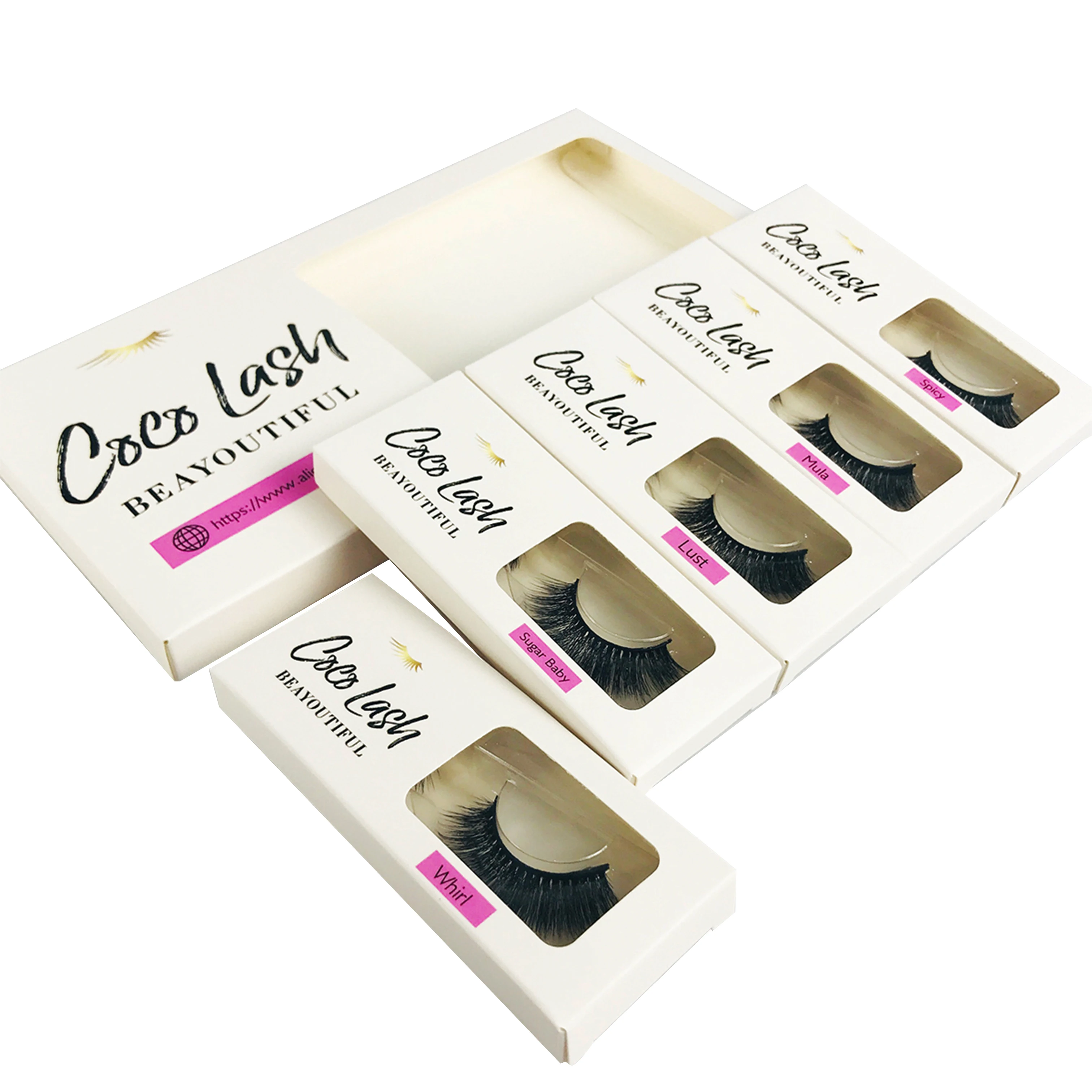 

Оптовая продажа, 5 пар пустых бумажных коробопосылка для ресниц, индивидуальные 3D коробки для ресниц из норки, упаковка, набор для макияжа с ...