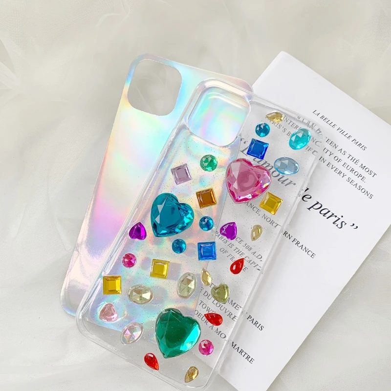 Мягкий силиконовый чехол из ТПУ в стиле ретро с цветочным узором и блестками для