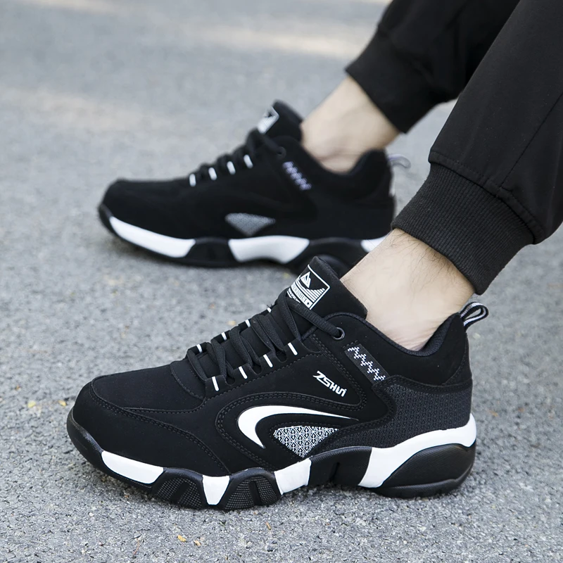 Зимняя спортивная обувь мужская теплая бархатная Водонепроницаемая