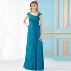 Элегантное Длинное Платье-футляр синего цвета с рукавами-крылышками, платья для матери невесты, кружевные платья с аппликацией для свадебной вечеринки, новинка 2020