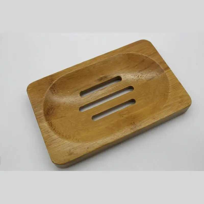 Из натурального бамбука Деревянный Мыльница для мытья посуды держатель хранения