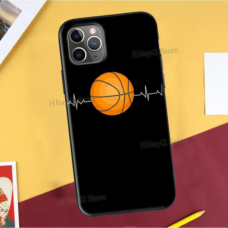 Баскетбольный чехол с сердцебиением для iPhone 12 Pro Max 13 mini 11 XS XR X 7 8 Plus SE 2020 - купить по