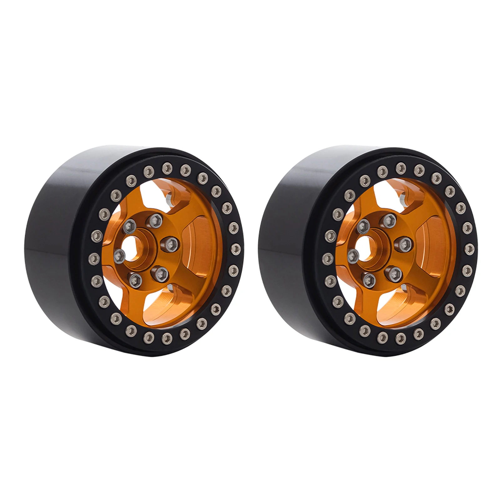 

2pcs 1.9inch Kids Lightweight RC Crawler Parts Durable Professional Metal Rims Easy Install Wheel Hub Accessories For Axial 1/10