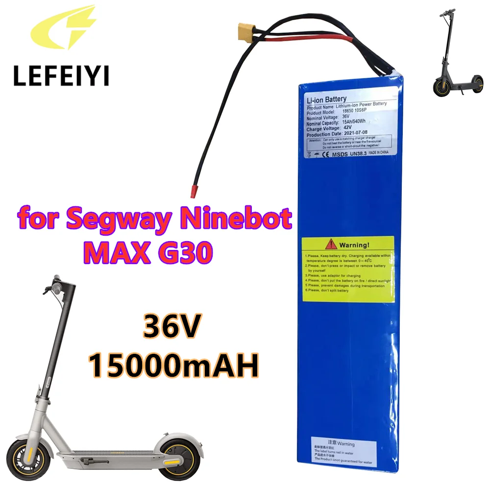 

Литий-ионный аккумулятор для электроскутера Segway Ninebot MAX G30, 36 В, 15000 мАч, 540wH, 18650