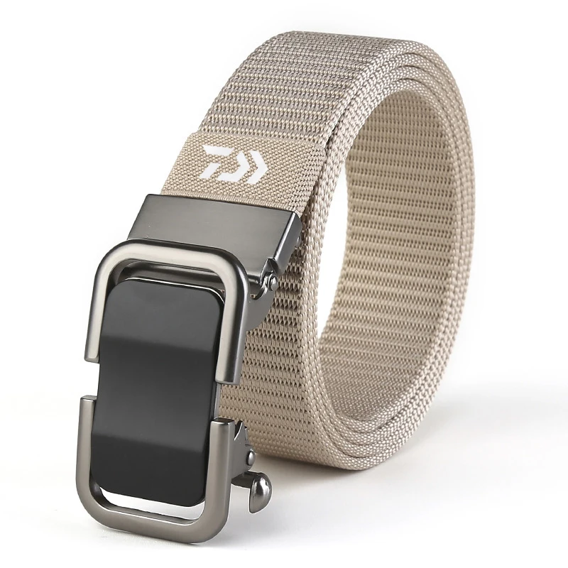 

2020 Daiwa Men's Fashion New Toothless Automatic Buckle Belt Nylon Canvas Belt Outdoor Leisure Breathable Belt