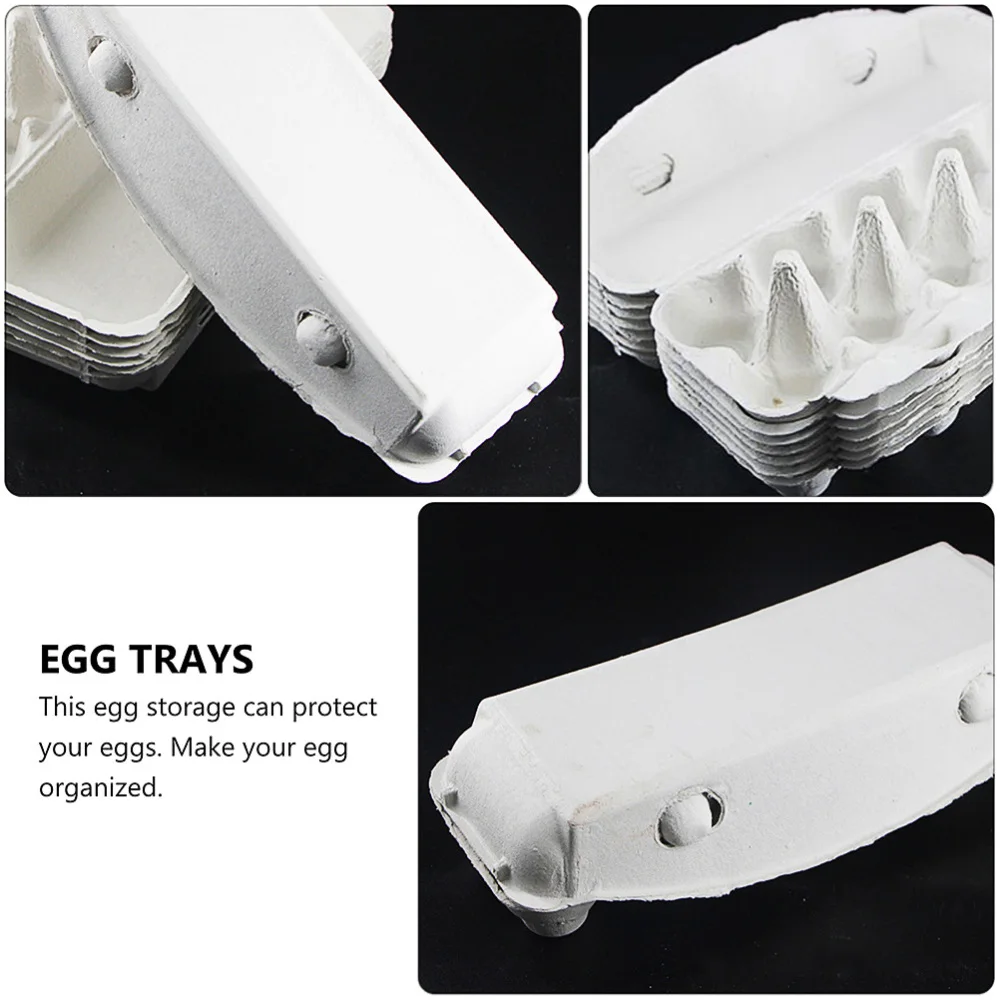

1 Set 20Pcs Paper Pulp Egg Containers 12-compartment Egg Boxes Egg Trays