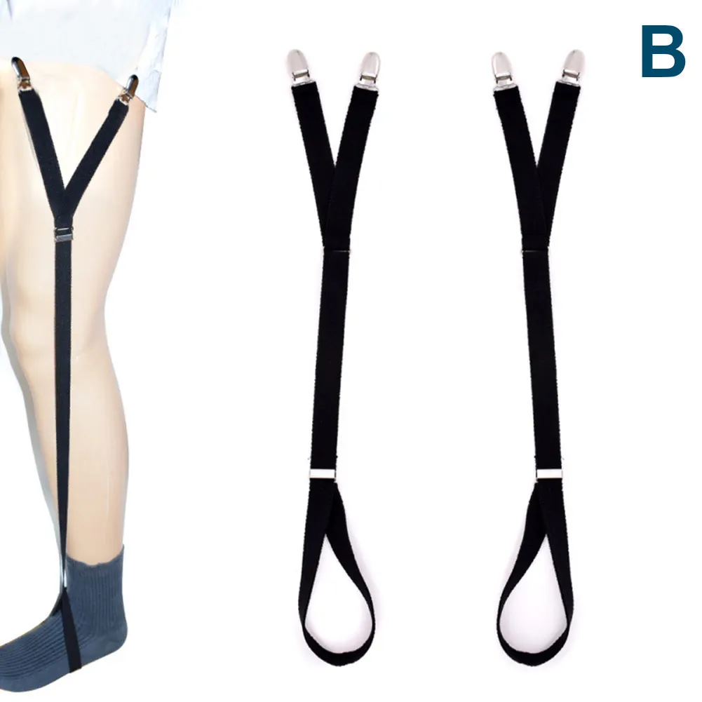 Fashion Men Shirt Stays Garter Suspenders Holder Elastic Y Shape Adjustable Uniform Locking Clamp Braces Shirts Garters UND Sale |