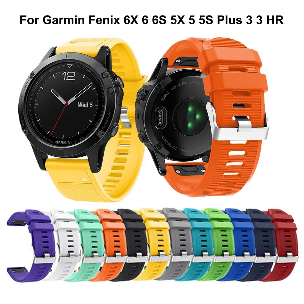 Ремешок для наручных часов Garmin Fenix 6X 6 6S 5X 5 5S 3HR D2 S60 GPS умные Сменные быстросъемные