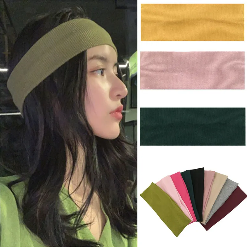 

Повязка на голову женская однотонная, 2021, эластичная чалма