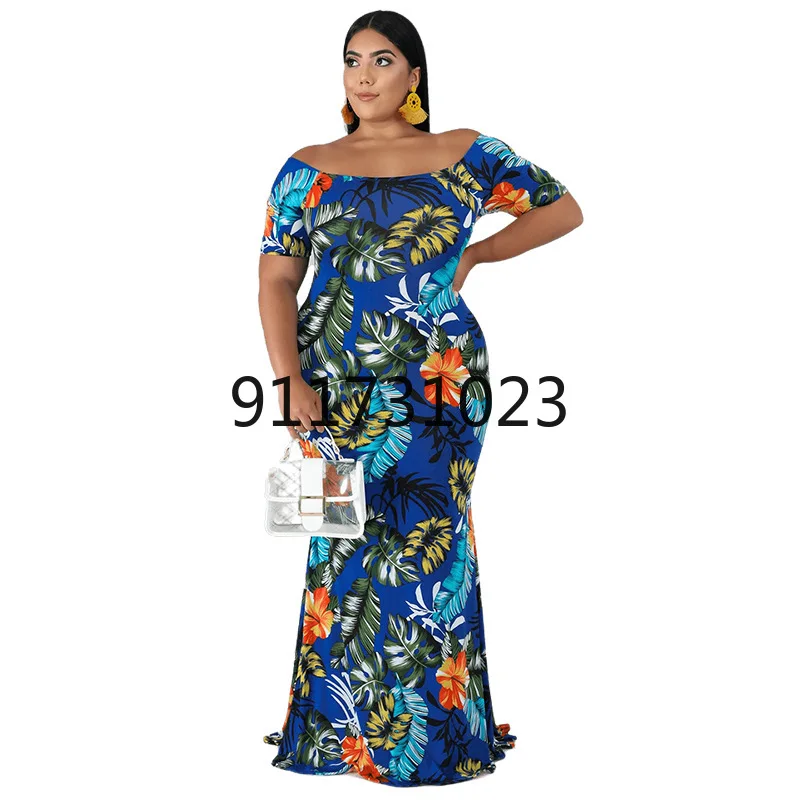 Plus Size Summer Women's Dress 4XL 5XL African Print Dresses For Women 2021 Elegant Ladies Evening Party Clothes | Тематическая