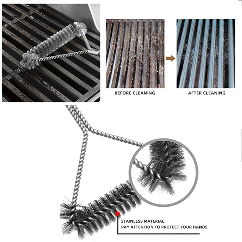 Удобная проволочная щетка для барбекю гриля кухонные аксессуары чистки