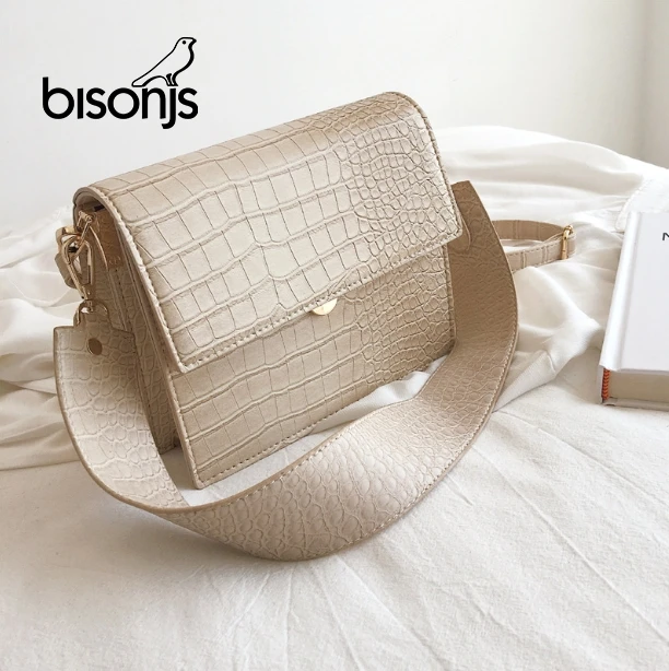 Сумка мессенджер BISONJS женская из экокожи дизайнерский саквояж на плечо с узором