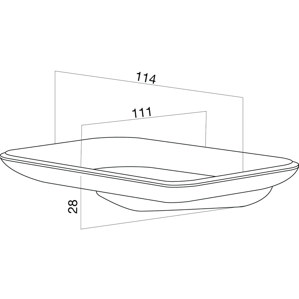 Стеклянная мыльница с настенным держателем Inspire A5034264 хром | Обустройство дома