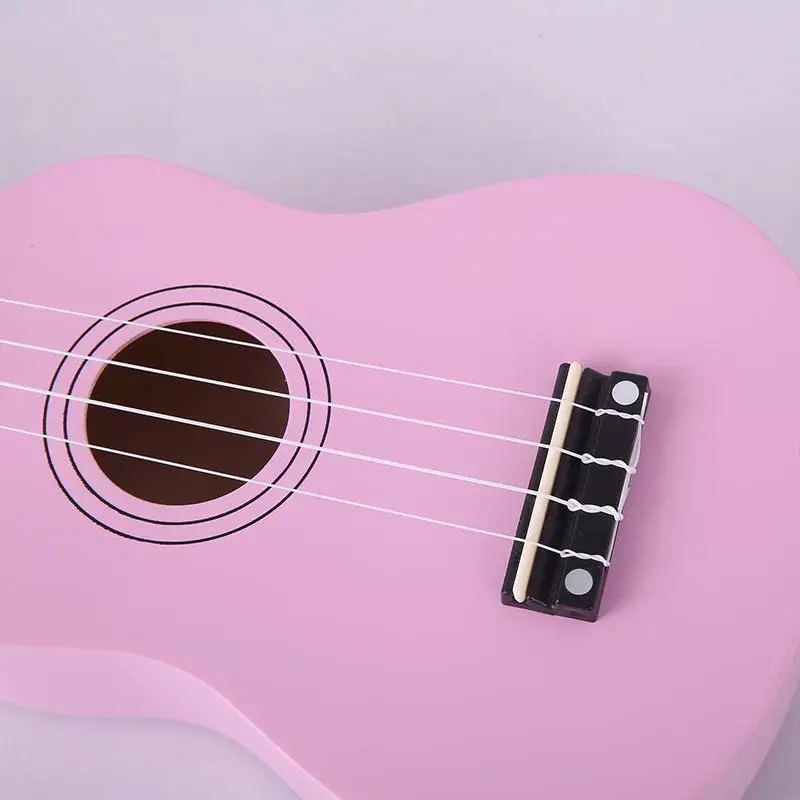 Гавайская укулеле профессиональное мини-гитара 21 дюйм розовое/зеленое/синее