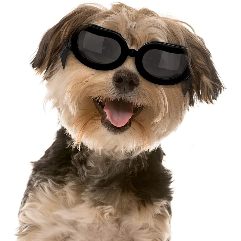 

Outdoor Dog Sunglasses with Adjustable Anti-UV Eye Protection Goggles Waterproof Windproof Band Anti-Fog for Small Pet Puppy Cat
