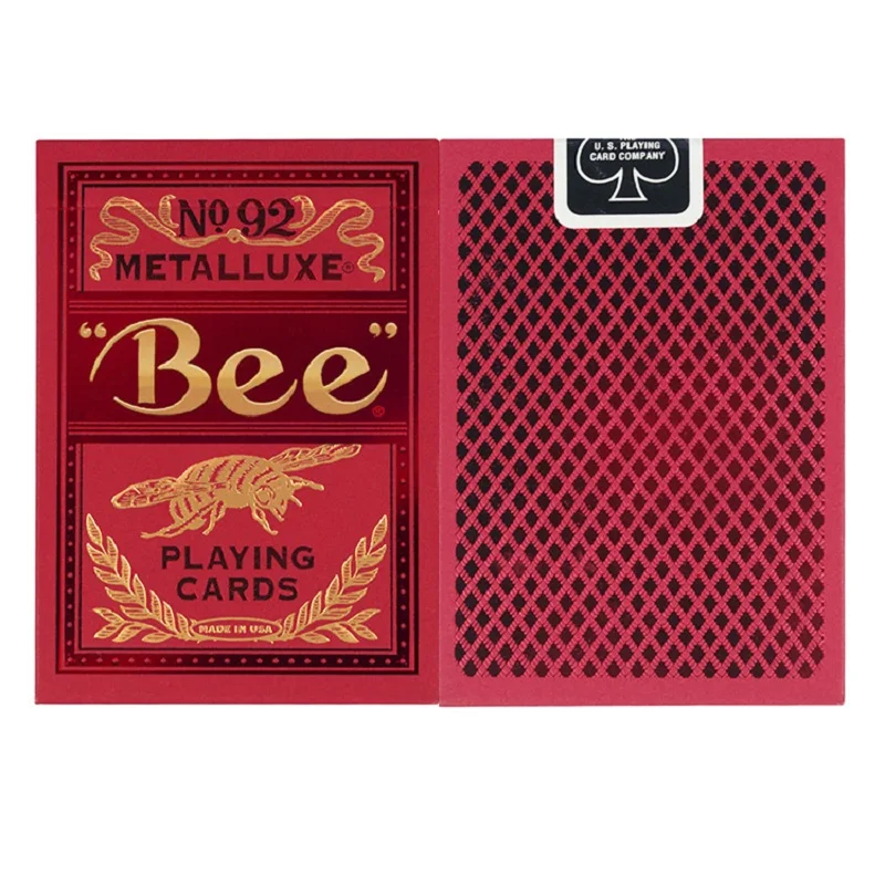 Bee Metalluxe игральные карты USPCC велосипед красная колода покер