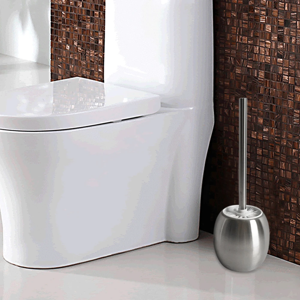Новая нержавеющая сталь унитаз чистящие щетки ручка держатель Туалет Ванная