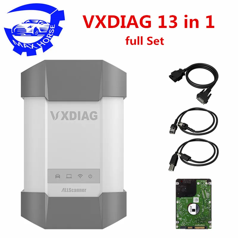 VXDIAG ALLSCANNER для всех моделей 13 в 1F B-MW F-ord ID-S F T-oyota it3 HDS C6 B-enz V-olvo Dice 2014D Diagnosti |