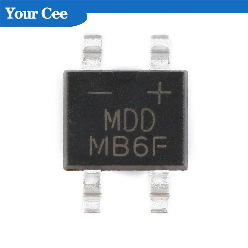 Оригинальный мостовой выпрямитель MDD MB6F 0 5/0.8A 600 В однофазный стеклянный