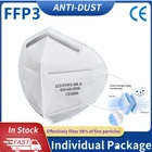 50100 шт. FFP3 маски для лица CE маска для рта 5-слойный фильтр 98% пылезащитный респиратор для взрослых Повседневная защитная противотуманная маска стандарт ЕС