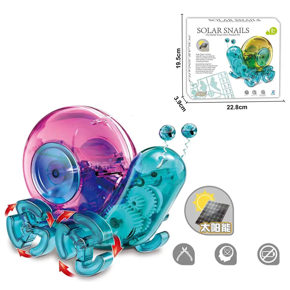 

DIY Solar High-Tech Self-Install Snail Scientific Invention Experiment Kids Educational Solar Toy Gift