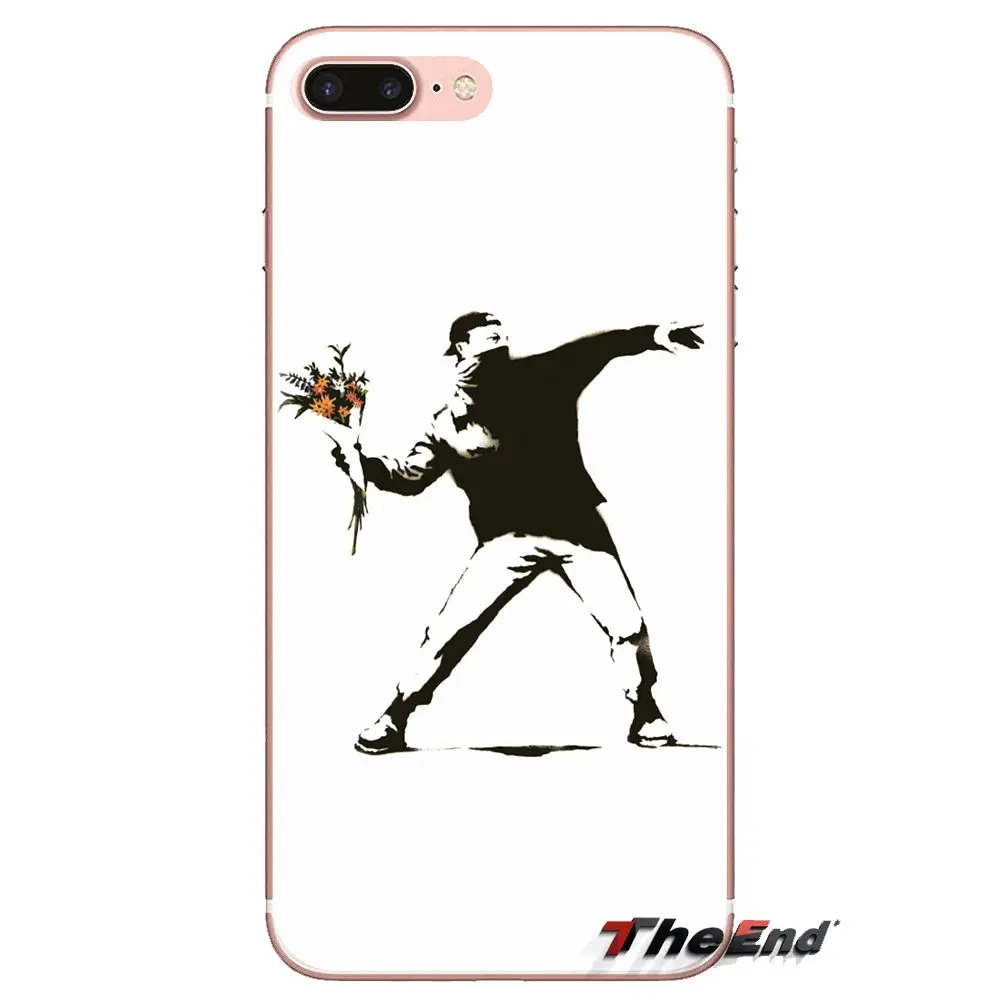 Для iPhone XS Max XR X 4 4s 5 5S 5C SE 6 6S 7 8 Plus samsung Galaxy J1 J3 J5 J7 A3 A5 Чехлы Banksy street Albert Einstein flower |