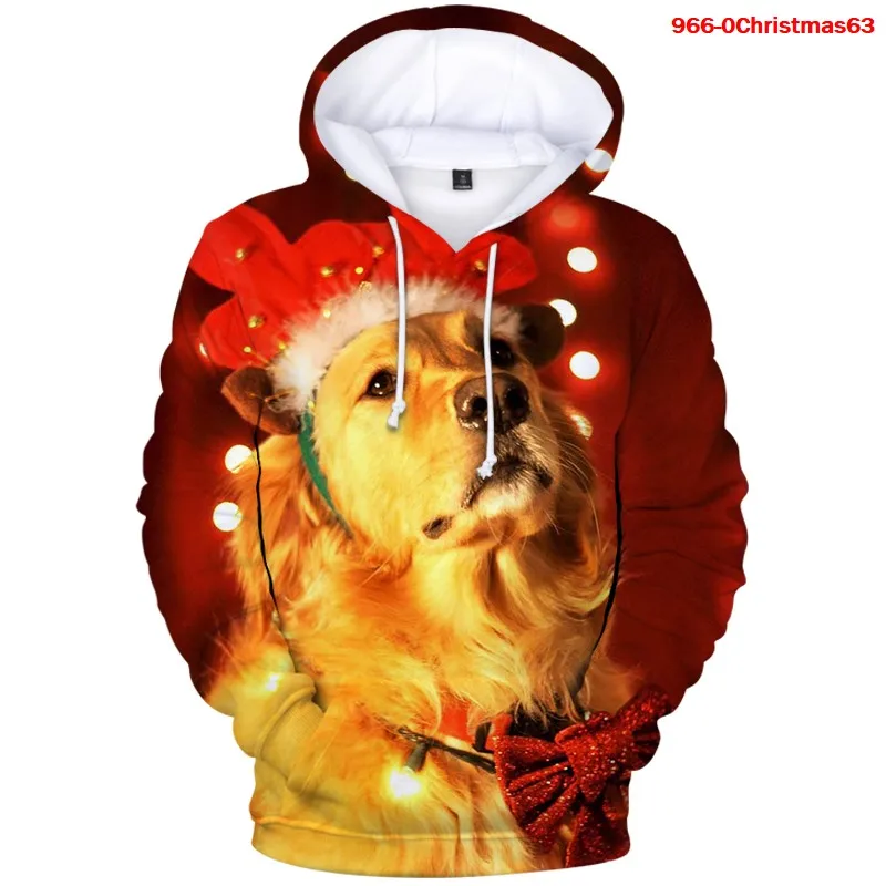 

Women Santa Claus Animals 3D Print Hoodies Sweatshirts Outwear Pullover Streetwear Harajuku Christmas-Style Wo Men-Pullovers