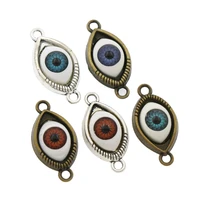 evil eye hamsa connector charm beads 30x10mm 5colors 50pcs zinc alloy bronze for friendship bracelet l1662