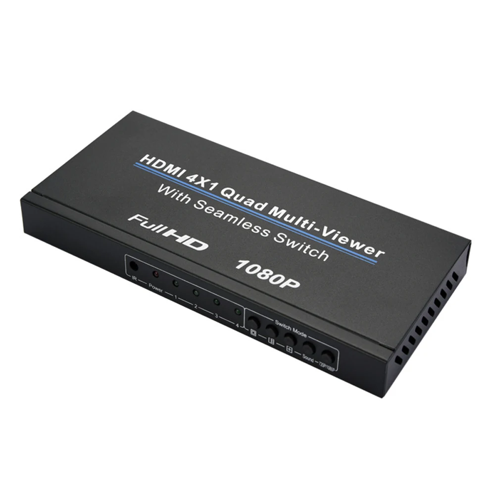 HDMI 4X1 Quad Multi Viewer Seamless Switcher Screen 4 In 1 HDMI Splitter 4-Road Signal Display 1080P Picture Splitter Divider