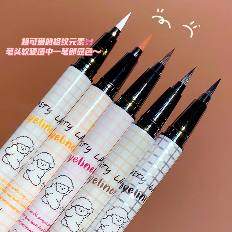 Цветная жидкая подводка для глаз белая фиолетовая цветная милый карандаш