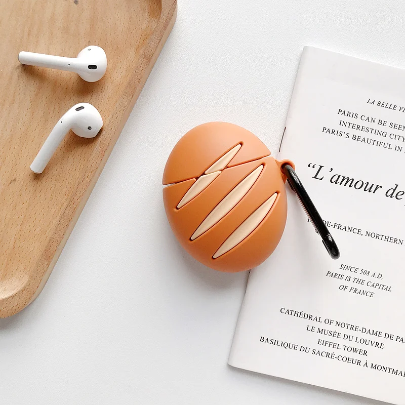 Мягкий силиконовый чехол Airpods для Apple Airpods 1/2 с мультяшным медведем, силикагелевый чехол для зарядки наушников, чехол с защитой от потери