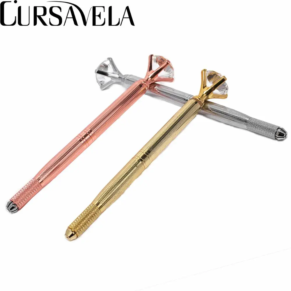 

Cursvela профессиональная ручка для тату микроблейдинг для макияжа 3D Полуперманентная тату-машинка, пистолет для всех игл, стальная тату-ручка