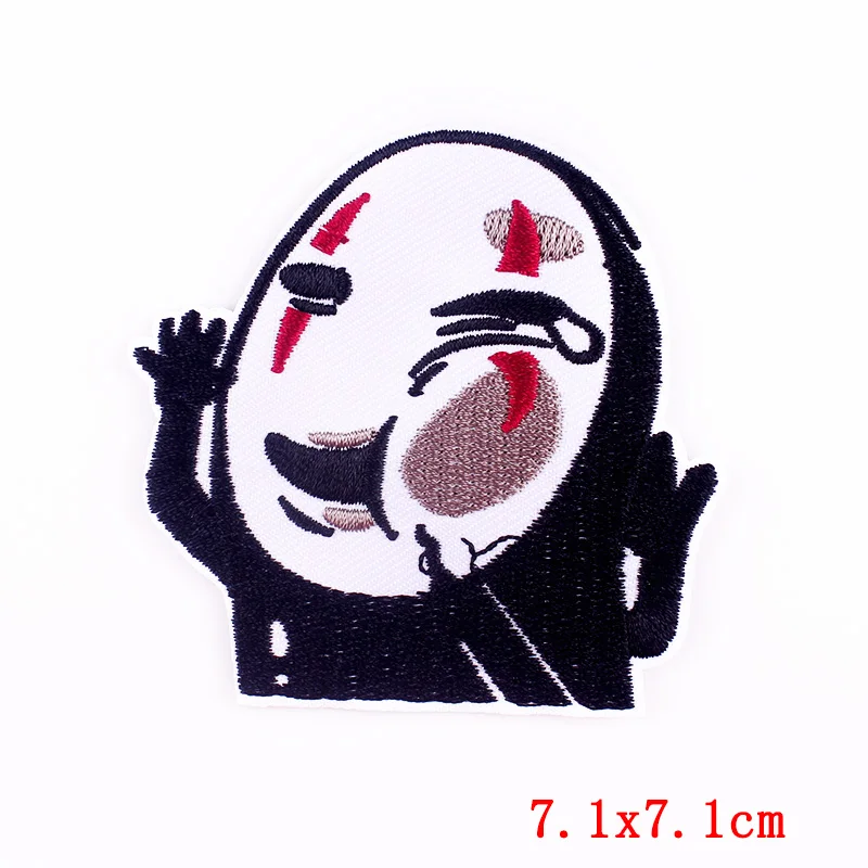 

Spirited Away Patch Japan Anime Stripes Iron On Patches For Clothing Sticker Badge Cartoon Patch No Face Man Patches On Clothes