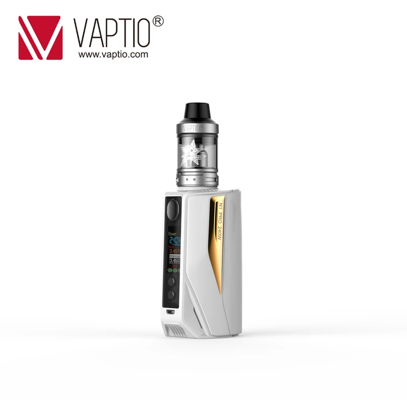 【Clearance】подарки Vape мод Vaptio N1 Pro2400W бокс мод для электронных сигарет Поддержка 2X18650 батареи без батареи - Цвет: white with gold