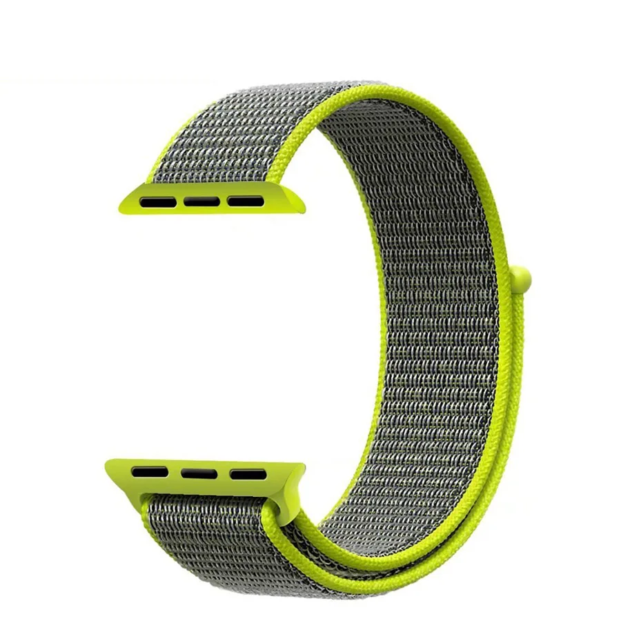 Тканый нейлоновый ремешок для iWatch Apple Watch sport loop bracelet тканевый ремешок 38 мм 42 мм Apple watch band 1 2 3 4 40 мм 44 мм ремешок для часов - Цвет ремешка: Flash