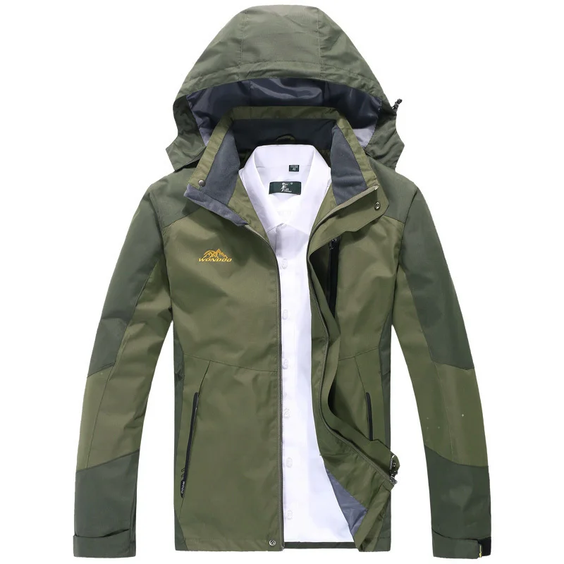 

plus size 8XL 7XL 6XL 5XL Men's Jackets Waterproof Spring Hooded Coats Men Women Outerwear Army Solid Casual Brand Male Clothing