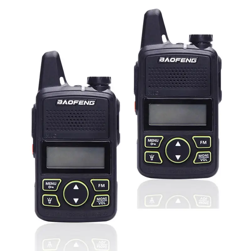 2 шт Baofeng BF-T1Mini иди и болтай Walkie Talkie ультра тонкий CB двухстороннее радио УВЧ 20CH