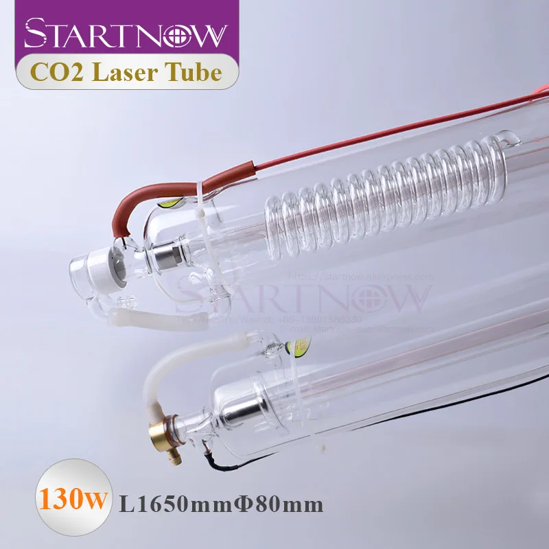 Startnow CO2 лазерная трубка 130 Вт 1650 мм стеклянная лампа диаметр 80 с деревянной