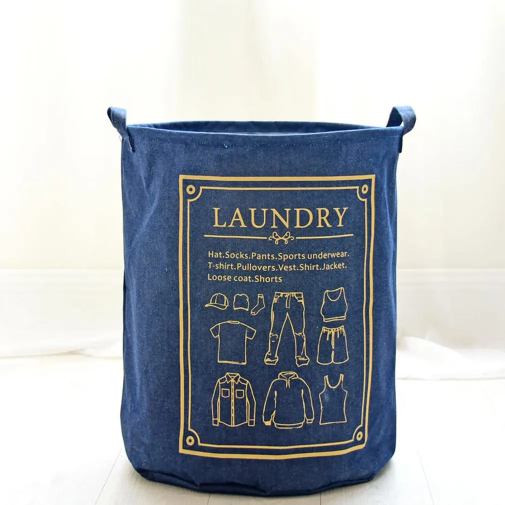 Большое джинсовое ведро для белья Landry сумка уборки бытовой чехол домашнего