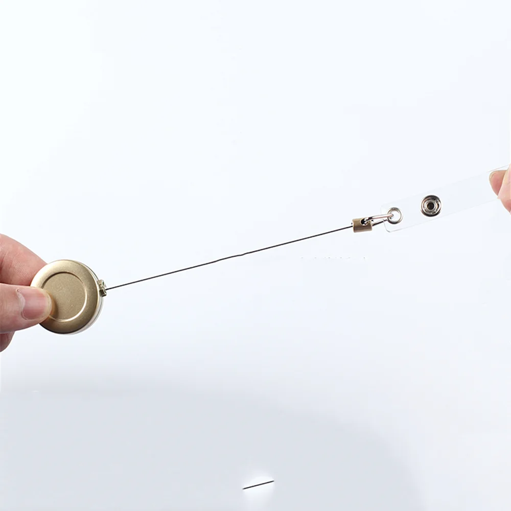 1 шт. милый металлический цвет выдвижной брелок ID бейдж держатель катушки имя