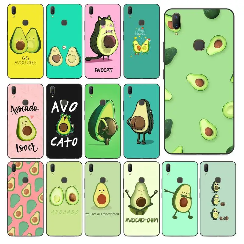 

YNDFCNB avocado aesthetic cute fashion pattern Phone Case for vivo Y91C Y11 17 19 53 81 31 91 for Oppo a9 2020