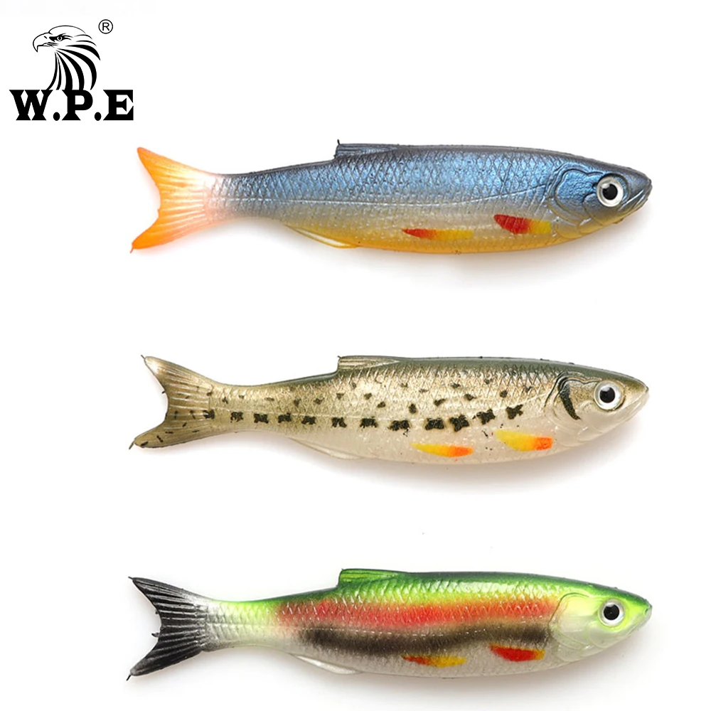 W.P.E fish 9 мм 7 г 6 шт./упак. мягкая рыболовная приманка искусственная shad силиконовая