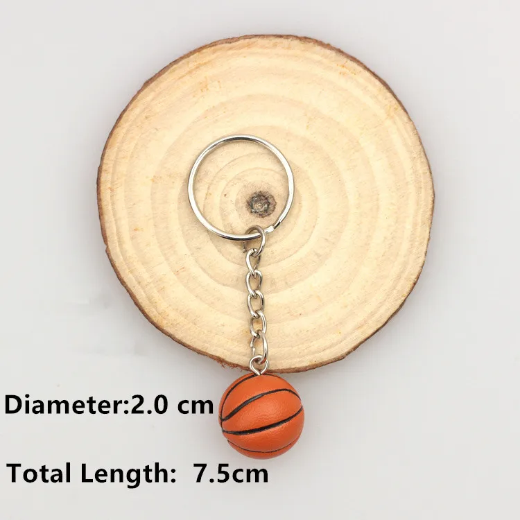 

20pcs souvenir gift Solid PVC football Ball rubgy basketball volleyball memorial Keychains Pendants gift for boys wholesale 2020