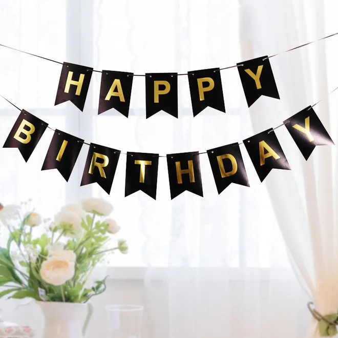 

13pcs/set Happy Birthday Balloons Adult Kids Birthday Party Decoration Banner Flag Inflatable Letter Foil Balloon Air Globos