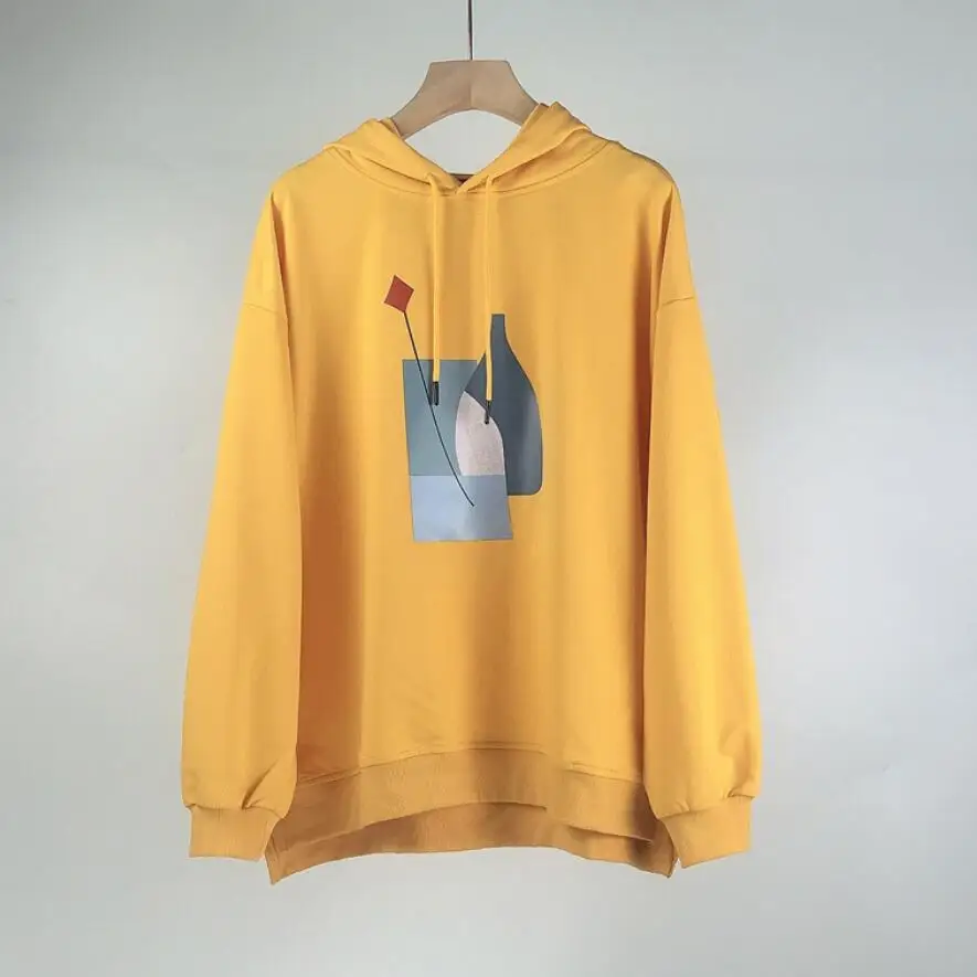 

2021 Streetwear Print Hoodies Women Autumn Oversized Hooded Sweatshirts Loose Long Sleeved Pullovers