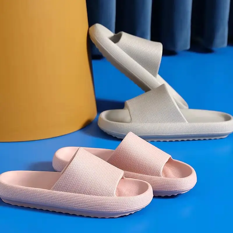 

Slippers men's summer thick bottom home household couple bathroom bathing non-slip soft bottom indoor and outdoor wear sandals w