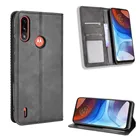 Чехол-книжка для Motorola Moto E7, из искусственной кожи, с магнитной застежкой