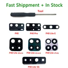 Оригинальный объектив камеры для Huawei P20 P30 P40 Lite E P40 Pro P40 Lite 5G, стеклянный объектив задней камеры, инструмент для замены