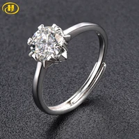 hutang 100 925 silver ring 1 carat white moissanite rings classic style asterism fine jewelry for girlfriend%e2%80%98s birthday gift