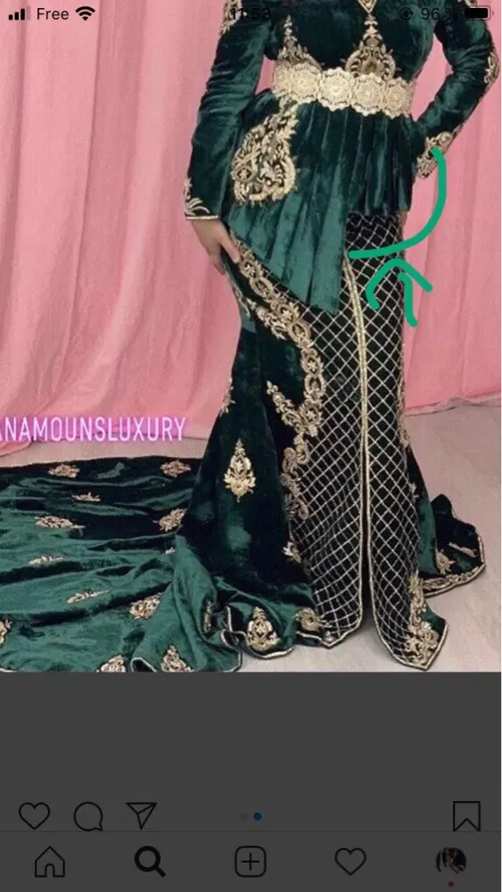 Женское бархатное вечернее платье Smileven Caftan темно-зеленое платье-Русалка для
